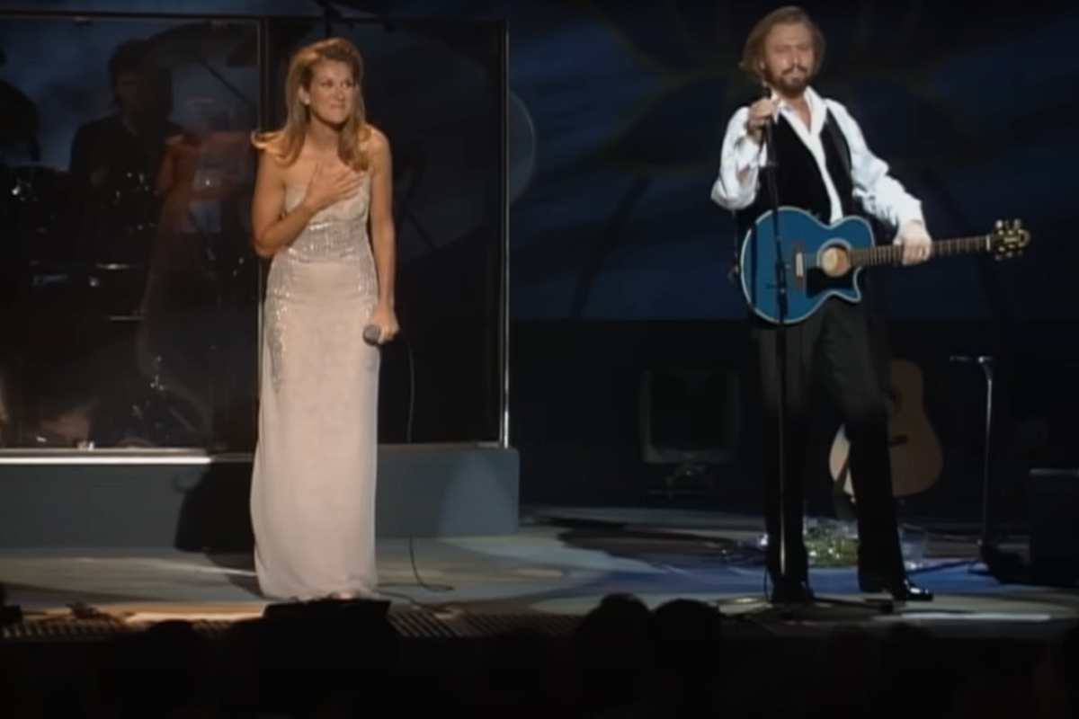 celine dion and beegees performing