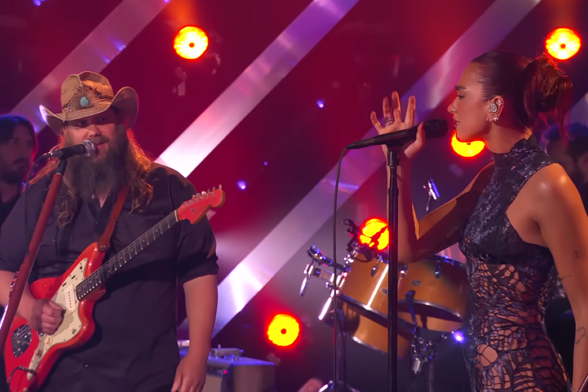 chris stapleton and dua lipa performing together