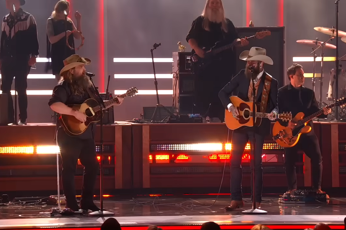 post malone and chris stapleton performing on stage