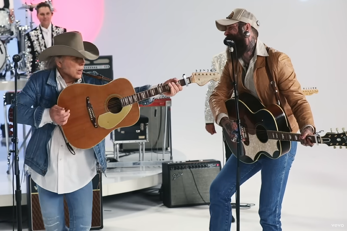 dwight yoakam and post malone singing and playing guitar