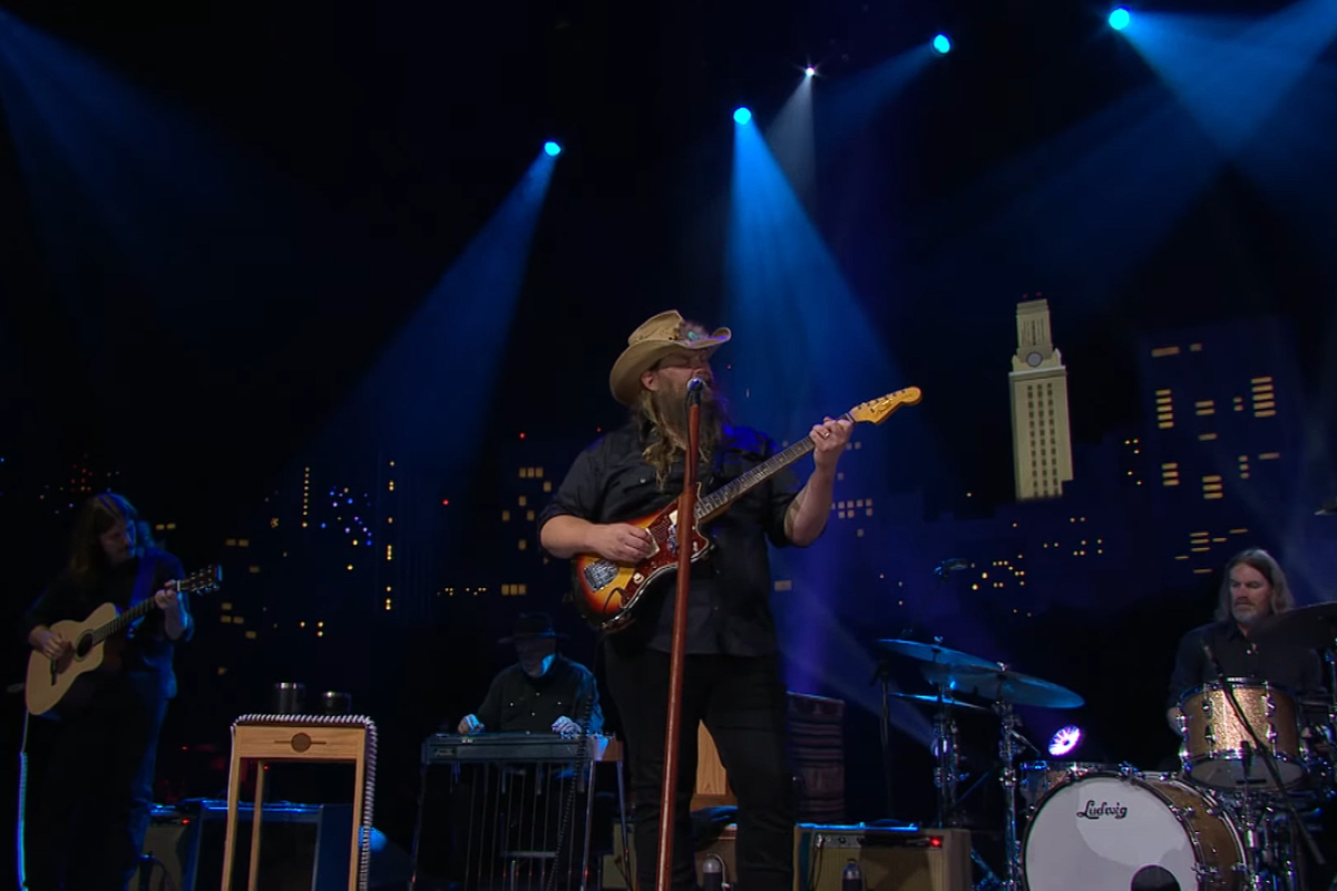 Chris Stapleton singing and playing guitar on Austin City Limits